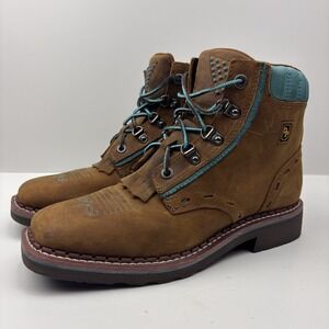 Dan Post Janesville Women's US 9M Brown Leather Slip-Resistant Work Boot DP59448